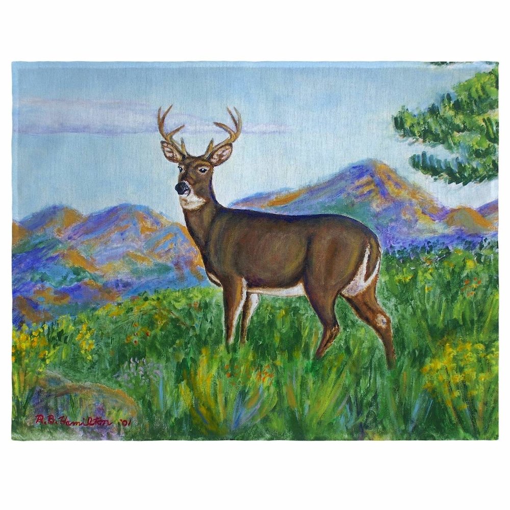Deer in Mountains Place Mat Set of 4. Picture 1