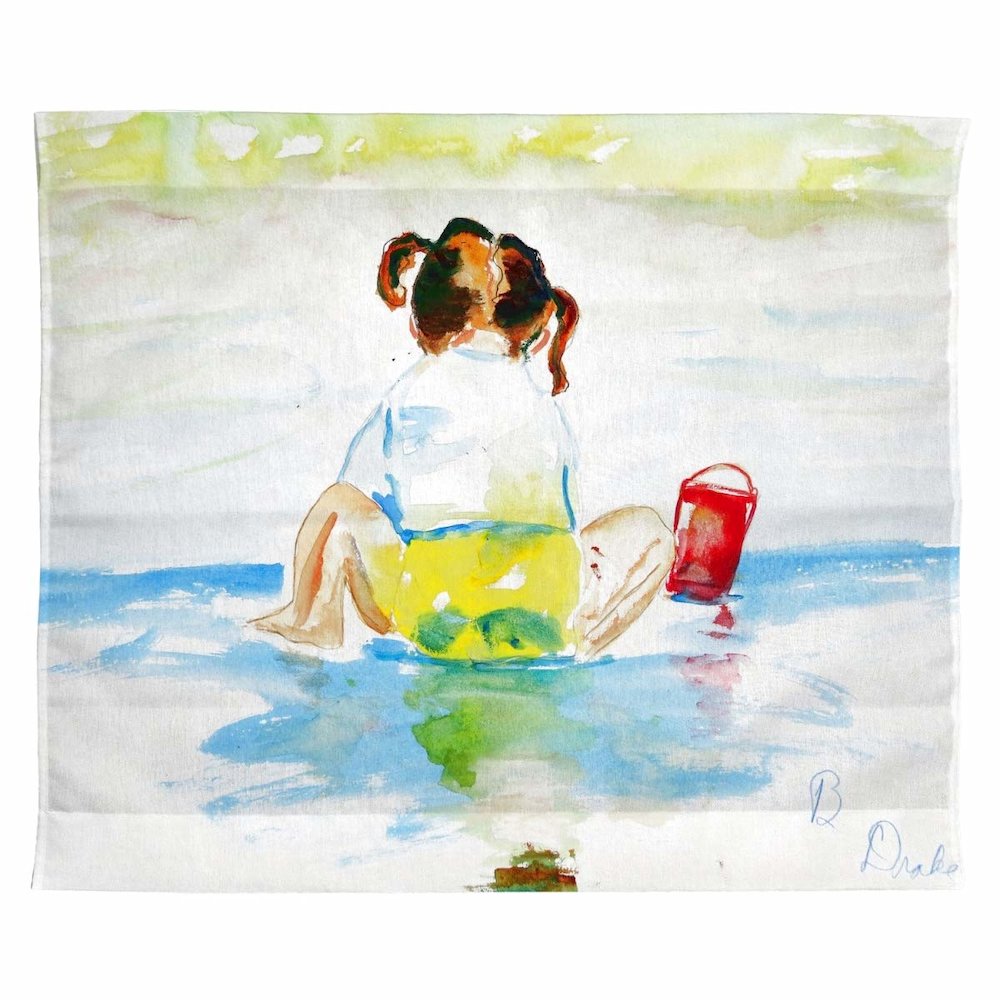 Pigtails Playing Wall Hanging 24x30. Picture 1