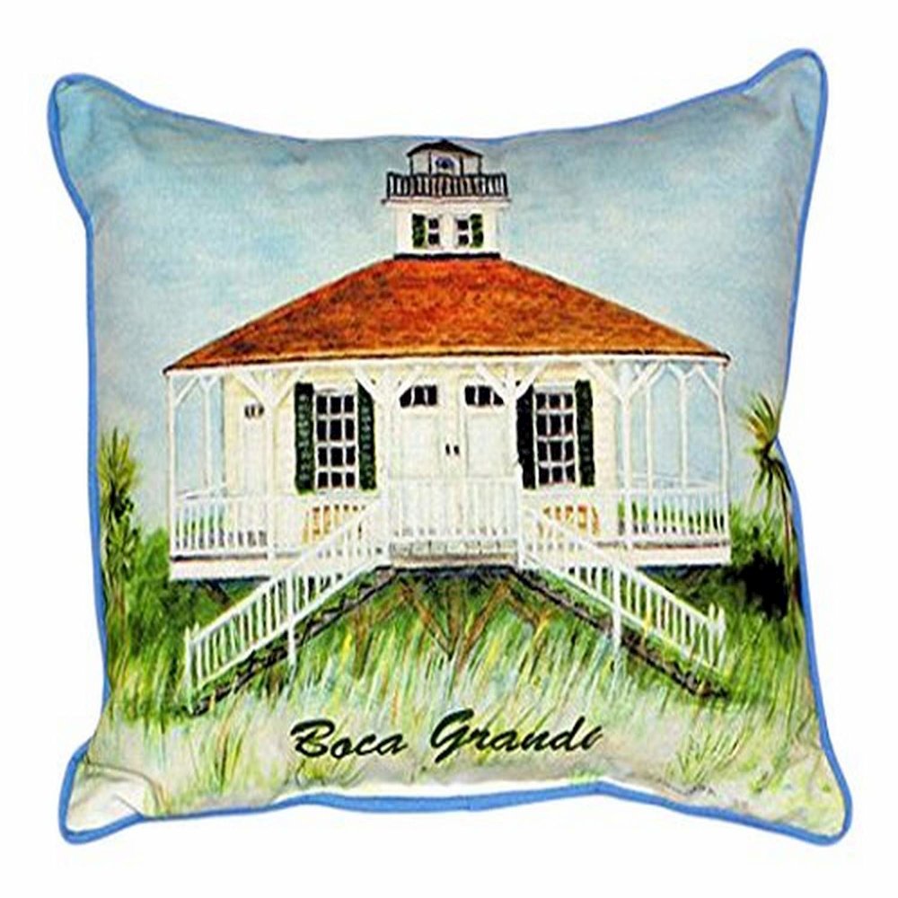Boca Grande Lighthouse Large Indoor/Outdoor Pillow  16x20. Picture 1