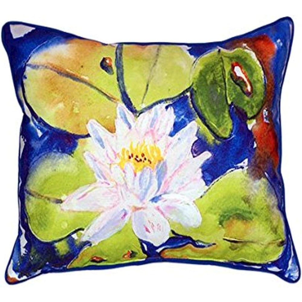 Lily Pads Extra Large Zippered Pillow Cover Only (No Insert) 20x24. Picture 1