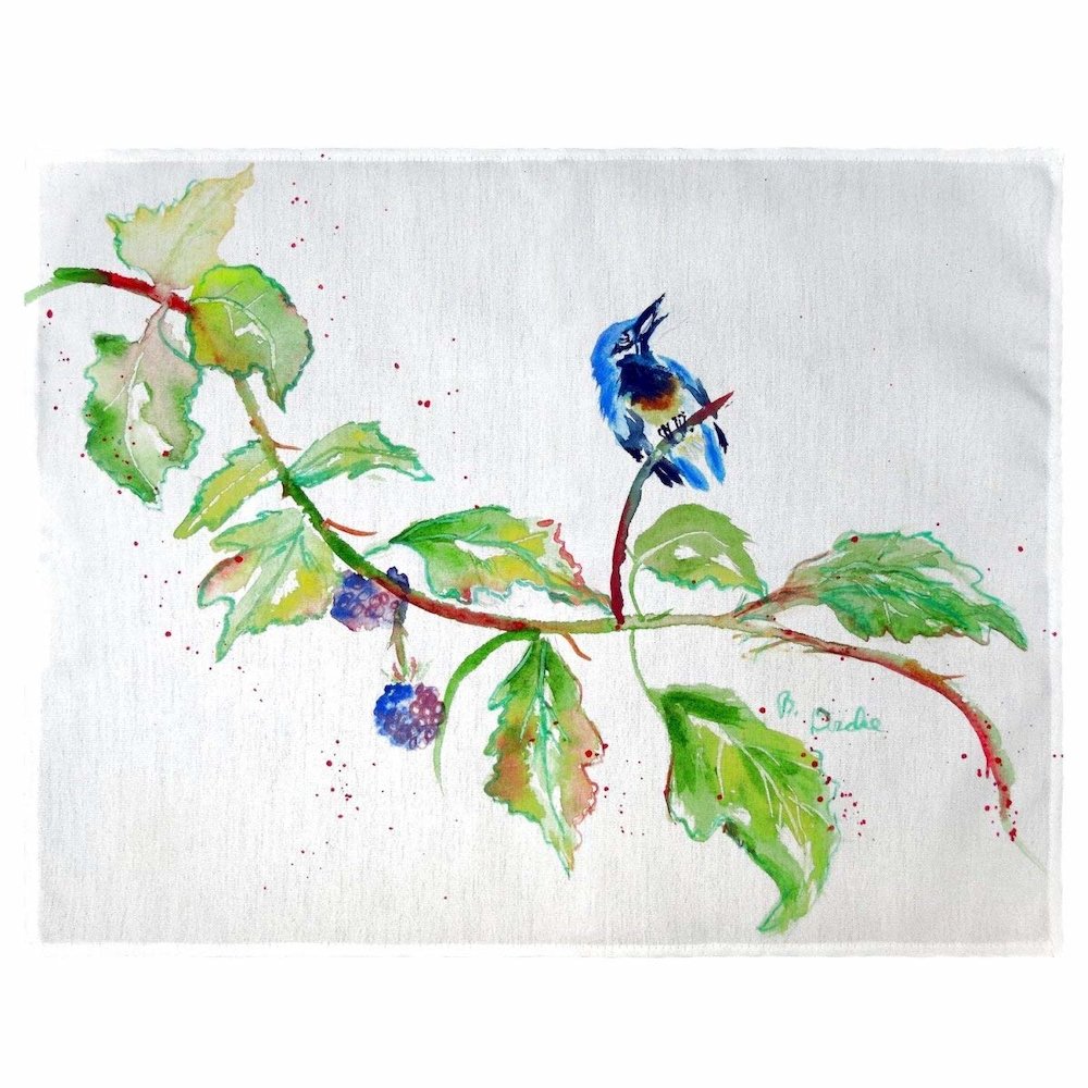 Bird & Blackberries Place Mat Set of 4. Picture 1