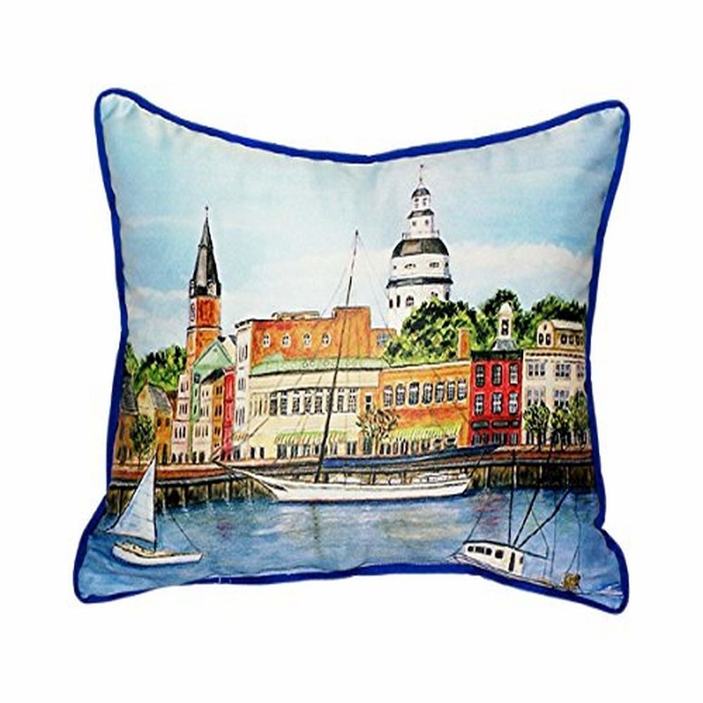 Annapolis City Dock Large Indoor/Outdoor Pillow 16x20. Picture 1
