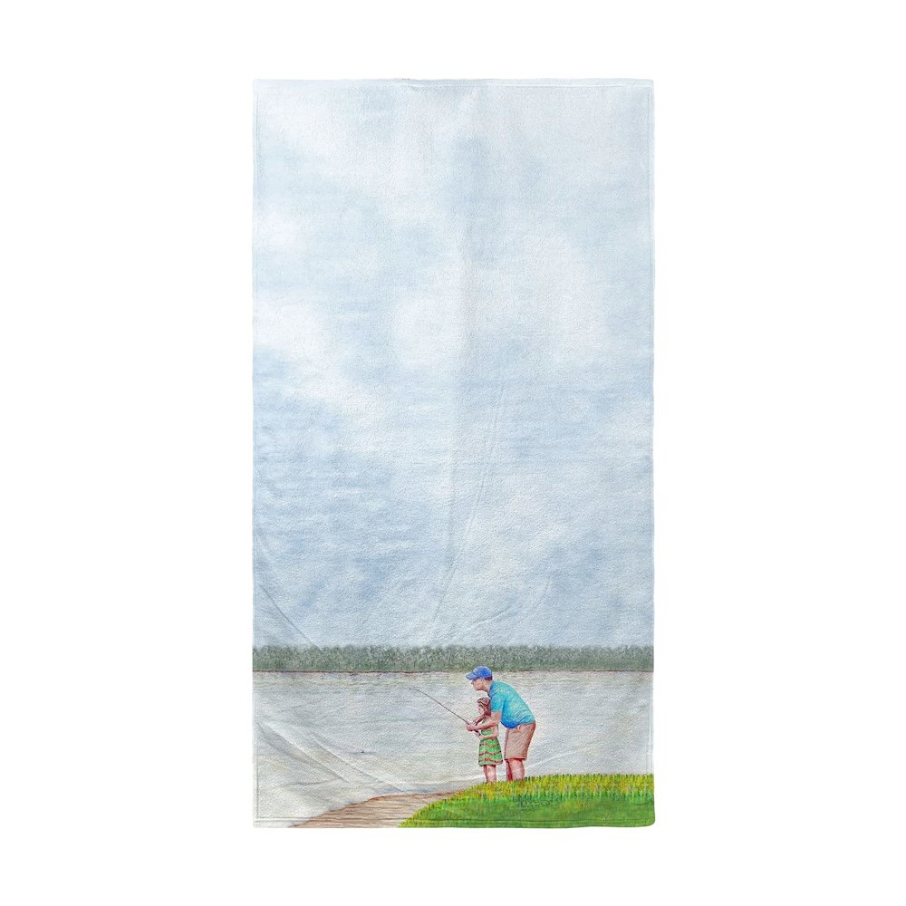 Learning to Fish Beach Towel. Picture 1