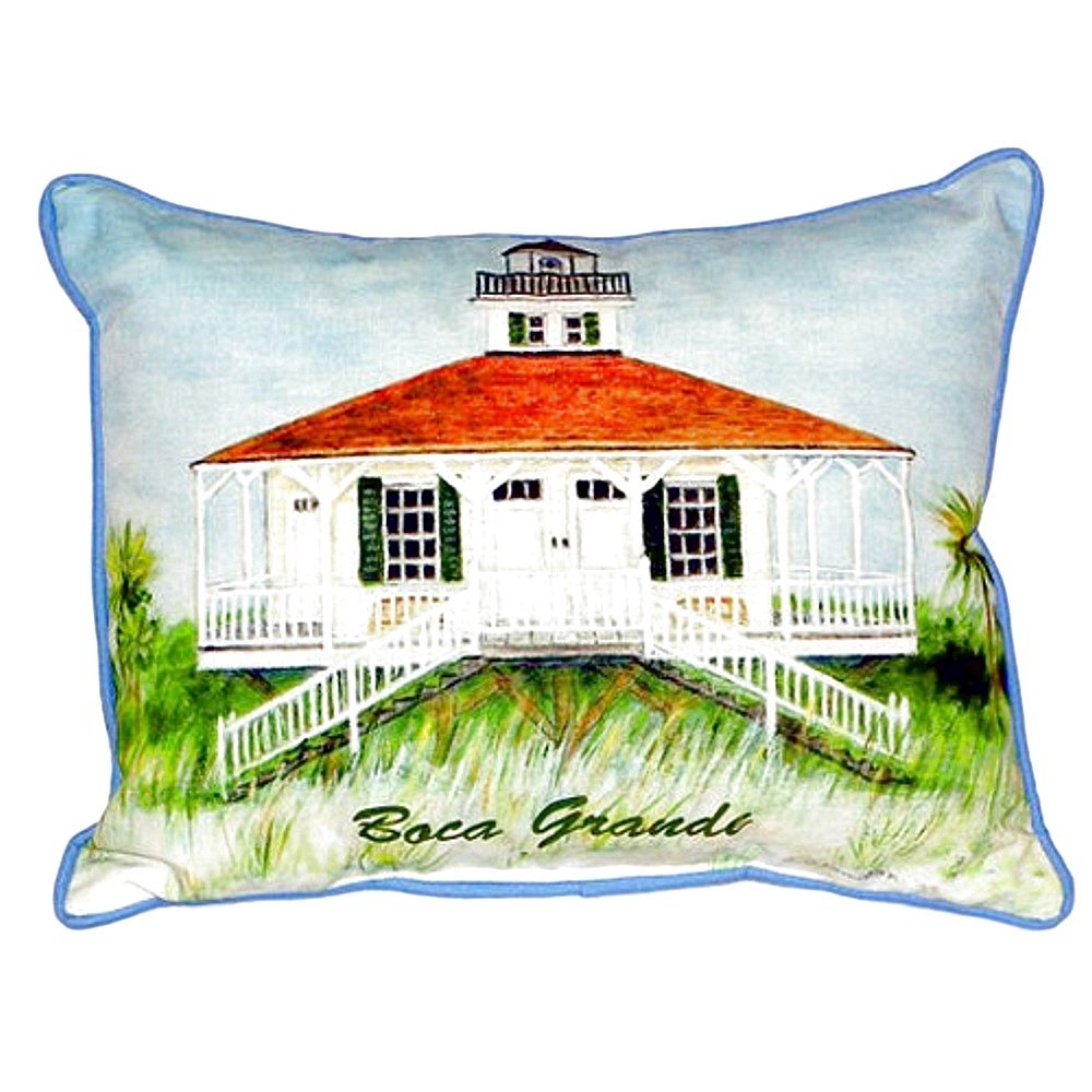 Boca Grande Lighthouse Small Indoor/Outdoor Pillow  11x14. Picture 1