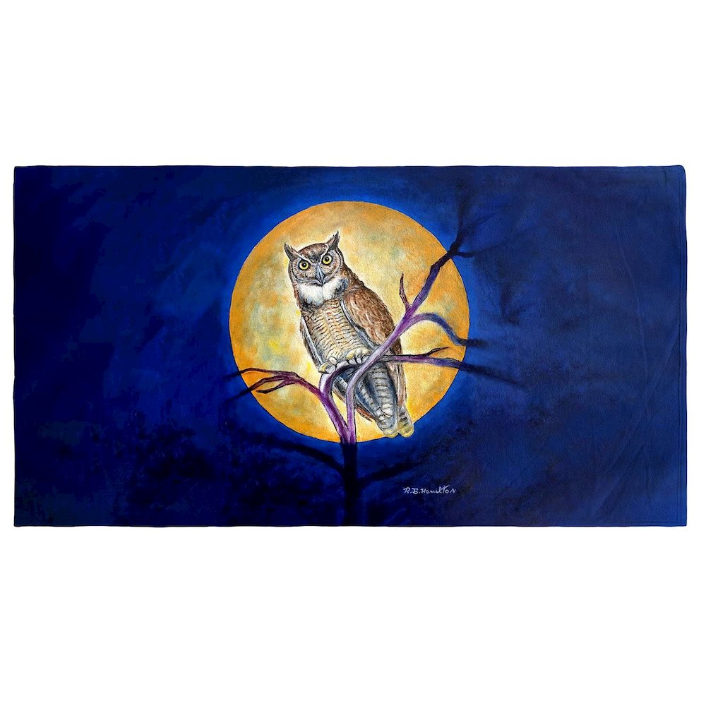 Owl in Moon Beach Towel. Picture 1