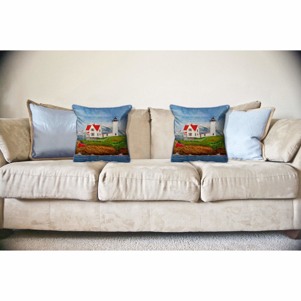 Nubble Lighthouse Large Indoor/Outdoor Pillow 16x20. Picture 3