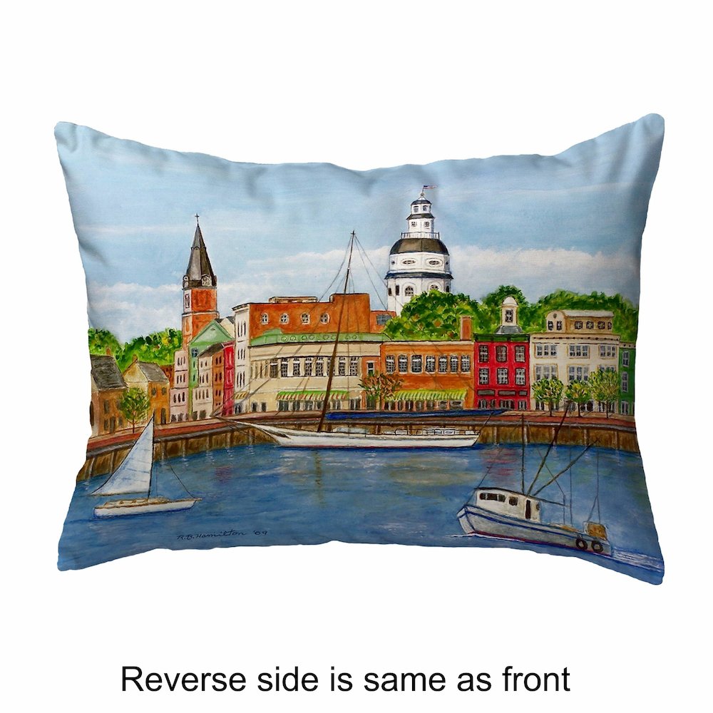 Annapolis City Dock No Cord Pillow 16x20. Picture 2