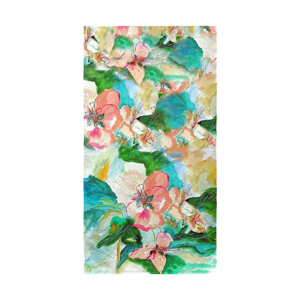 Apple Blossoms Beach Towel. Picture 1