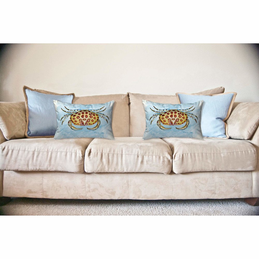 Calico Crab No Cord Pillow 16x20. Picture 3