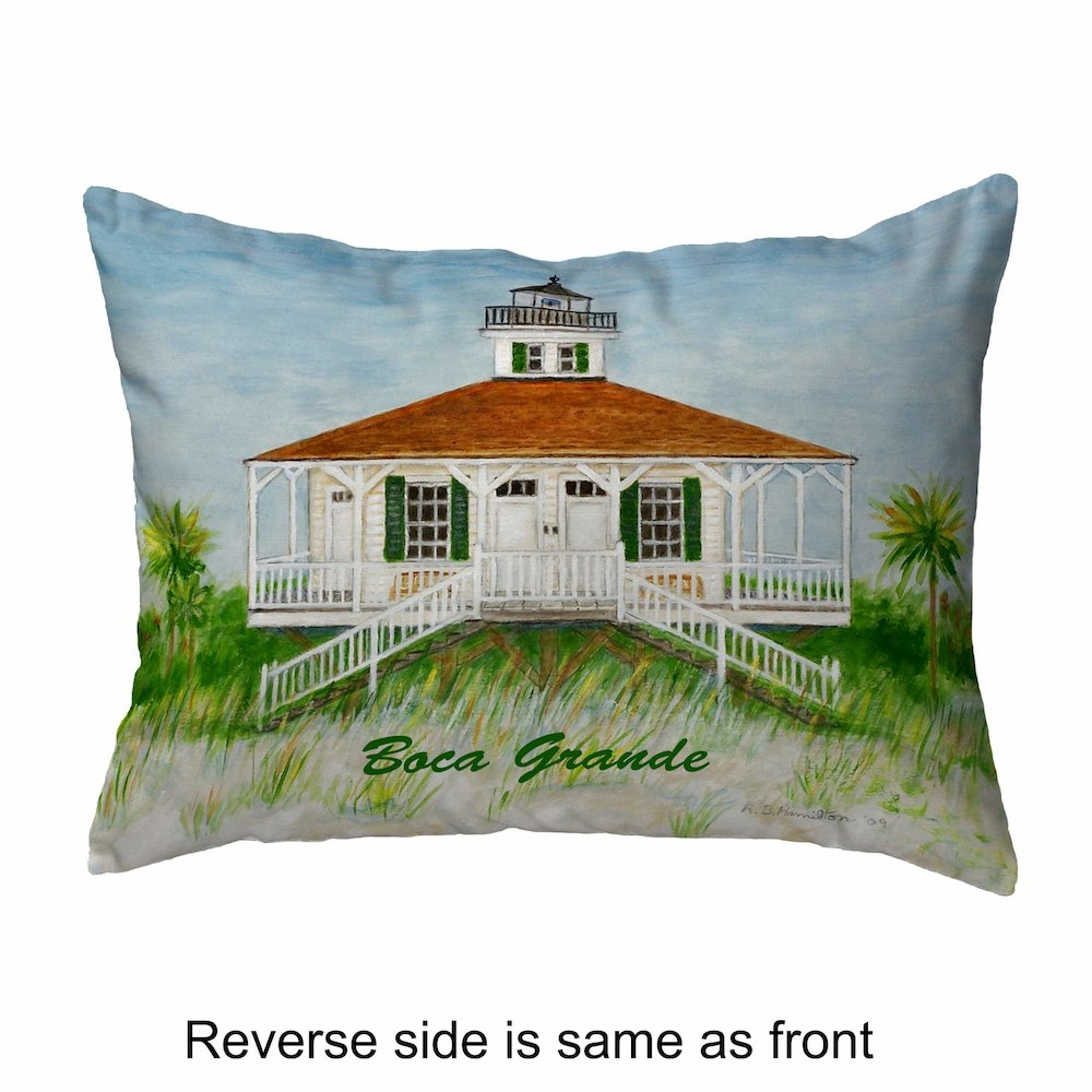 Boca Grande Lighthouse No Cord Pillow  16x20. Picture 2