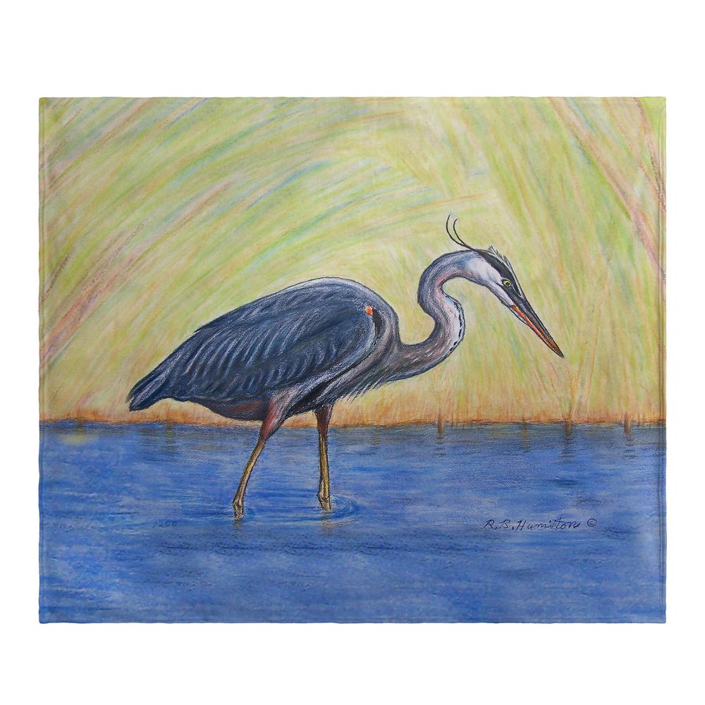 Blue Heron Fleece Throw. Picture 1
