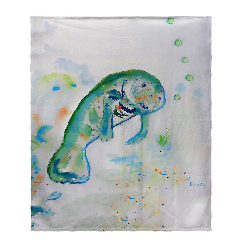 Betsy's Manatee Fleece Throw. Picture 1