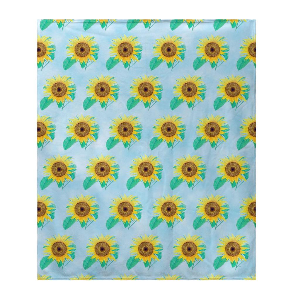 Dick's Sunflower Tiled Throw. Picture 1