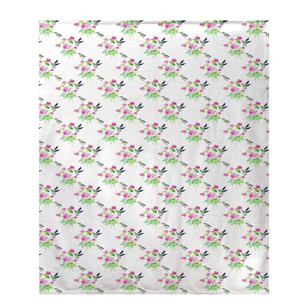 Ruby Throat Hummingbird Tiled Throw. Picture 1