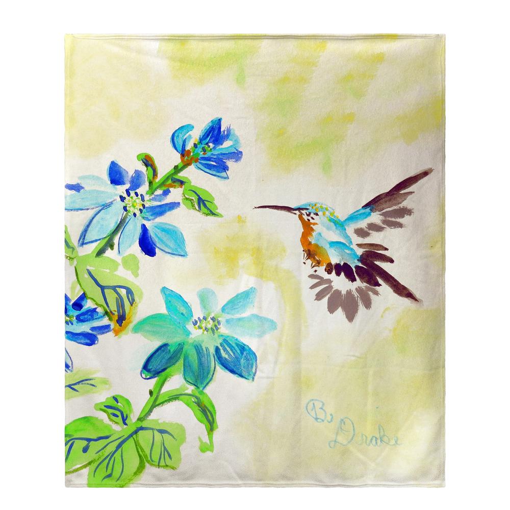 Aqua Hummingbird Throw. Picture 1