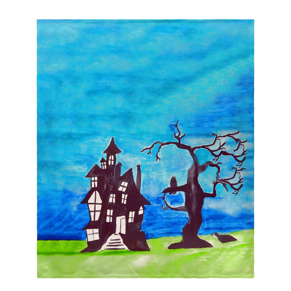 Haunted House Fleece Throw. Picture 1
