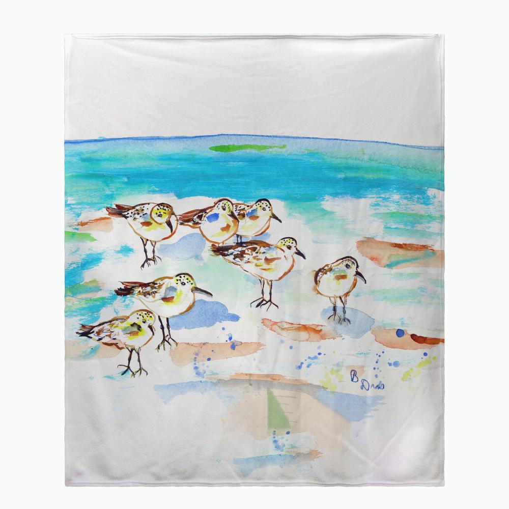 Seven Sanderlings Throw. Picture 1