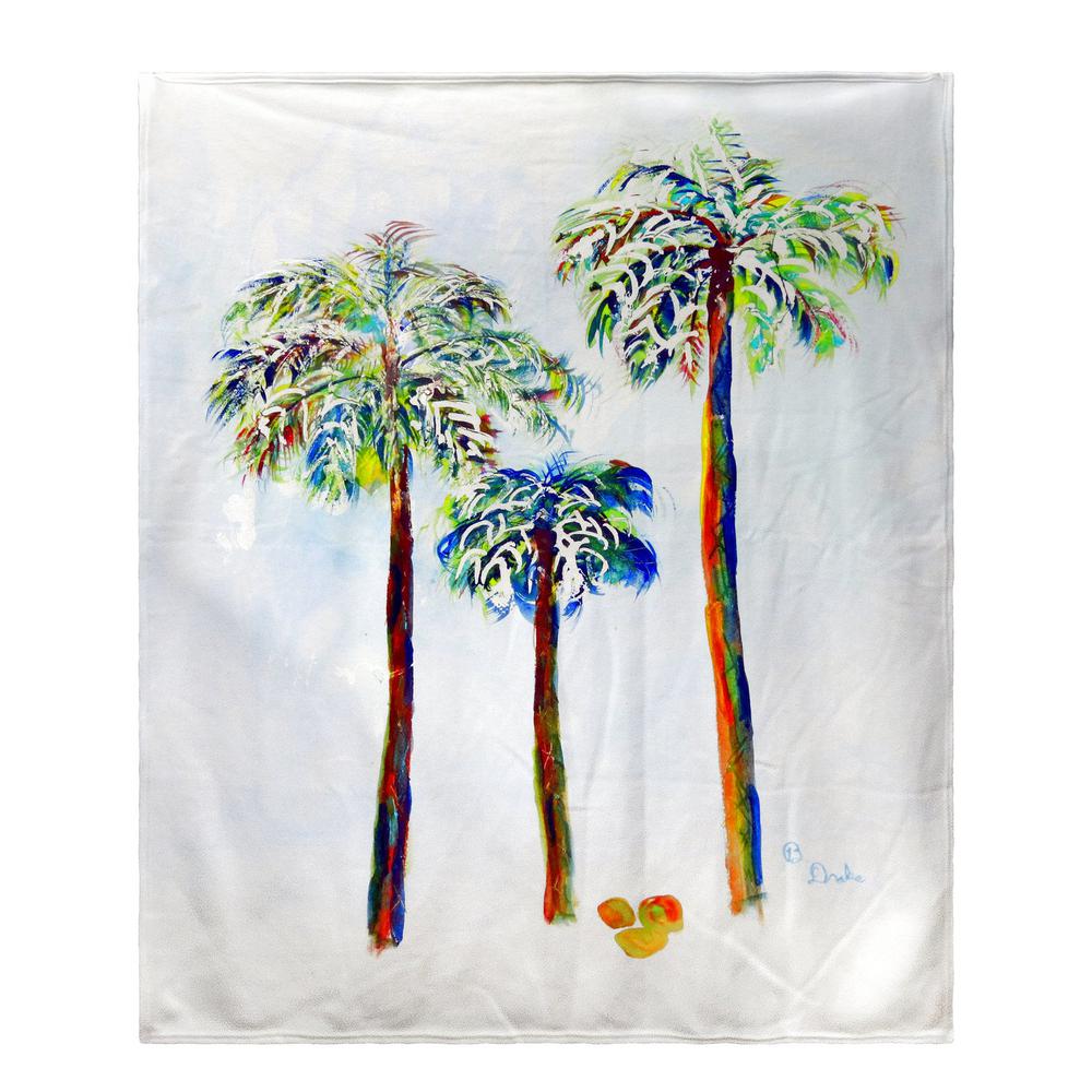 Three Palms Fleece Throw. Picture 1