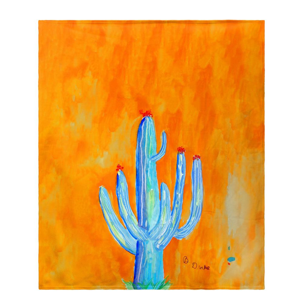 Tall Cactus Fleece Throw. Picture 1