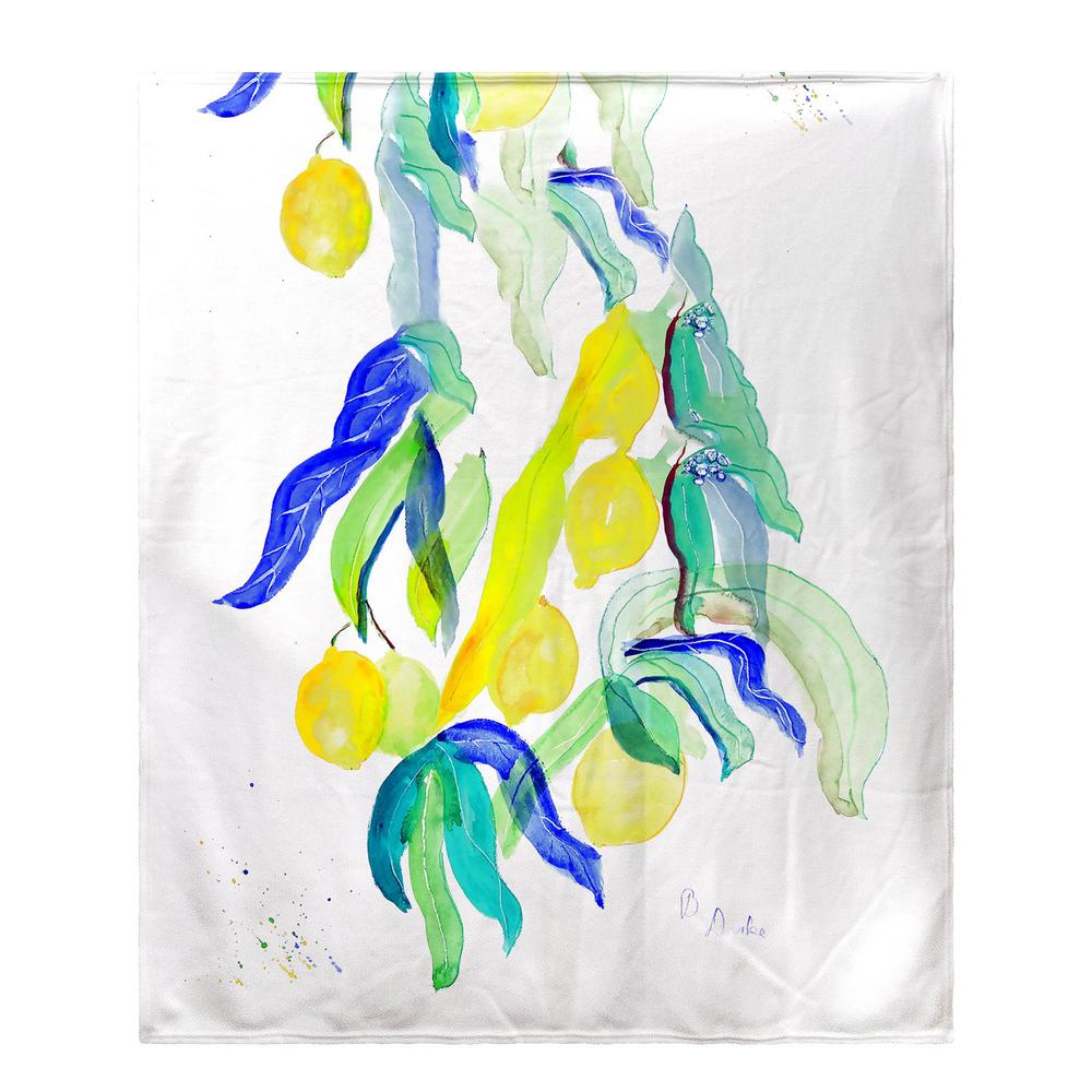 Lemon Tree Fleece Throw. Picture 1