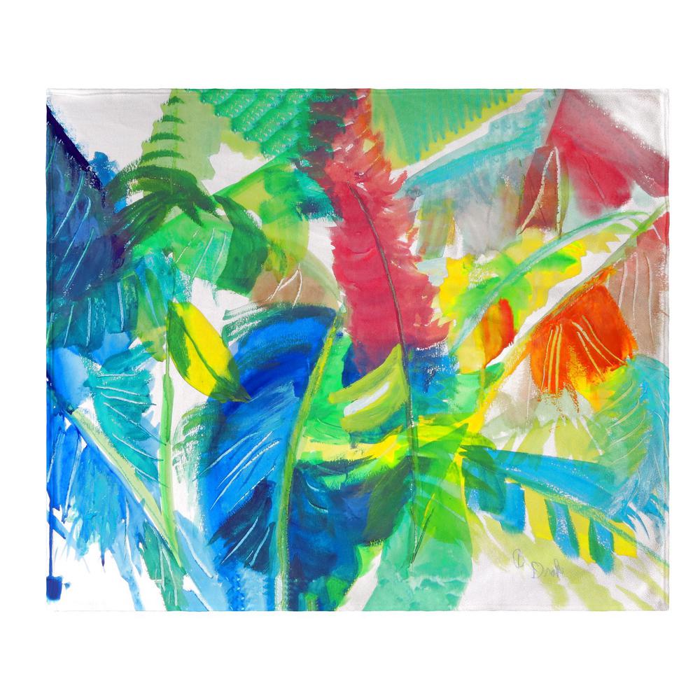 Abstract Palms Fleece Throw. Picture 1