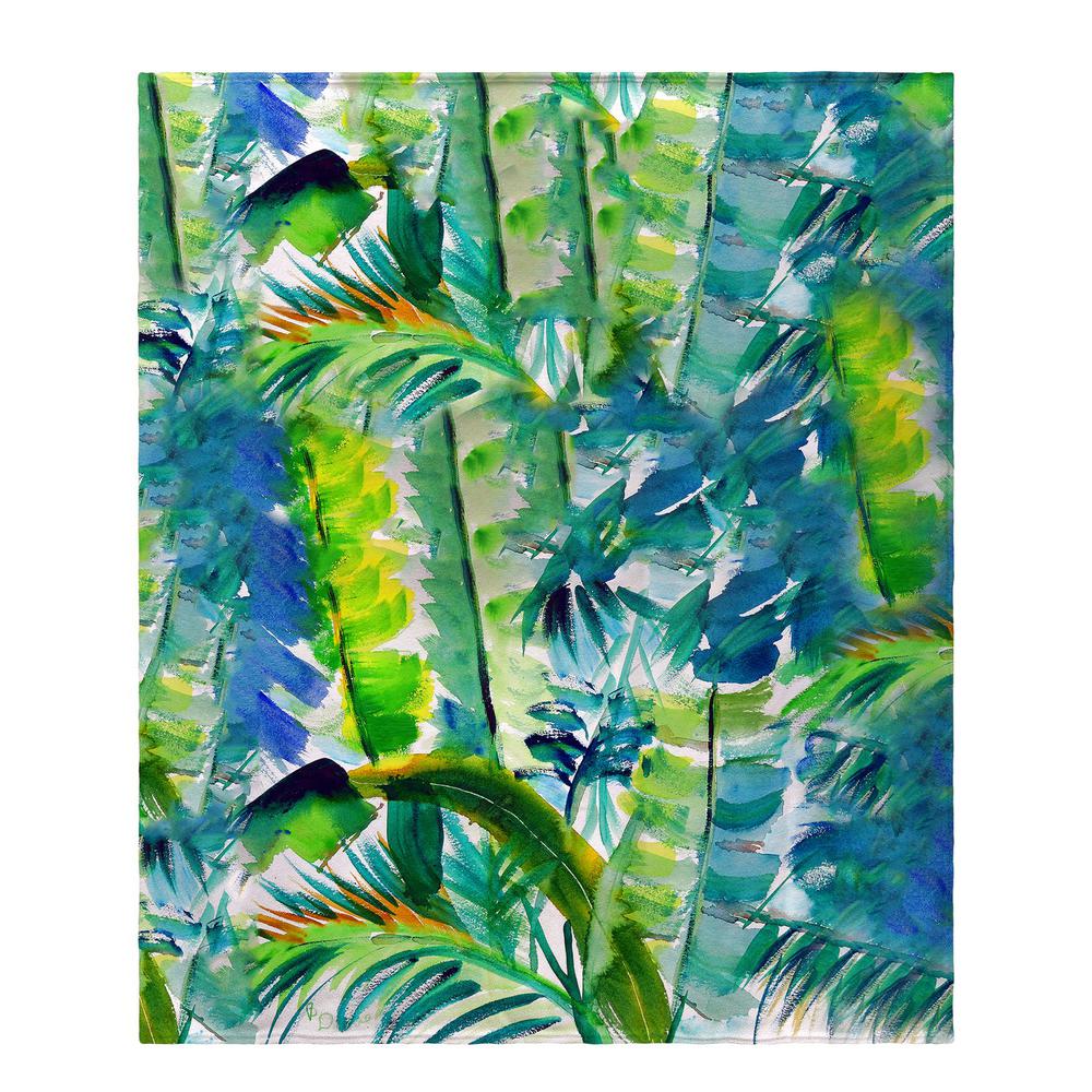 Jungle Greens Fleece Throw. Picture 1