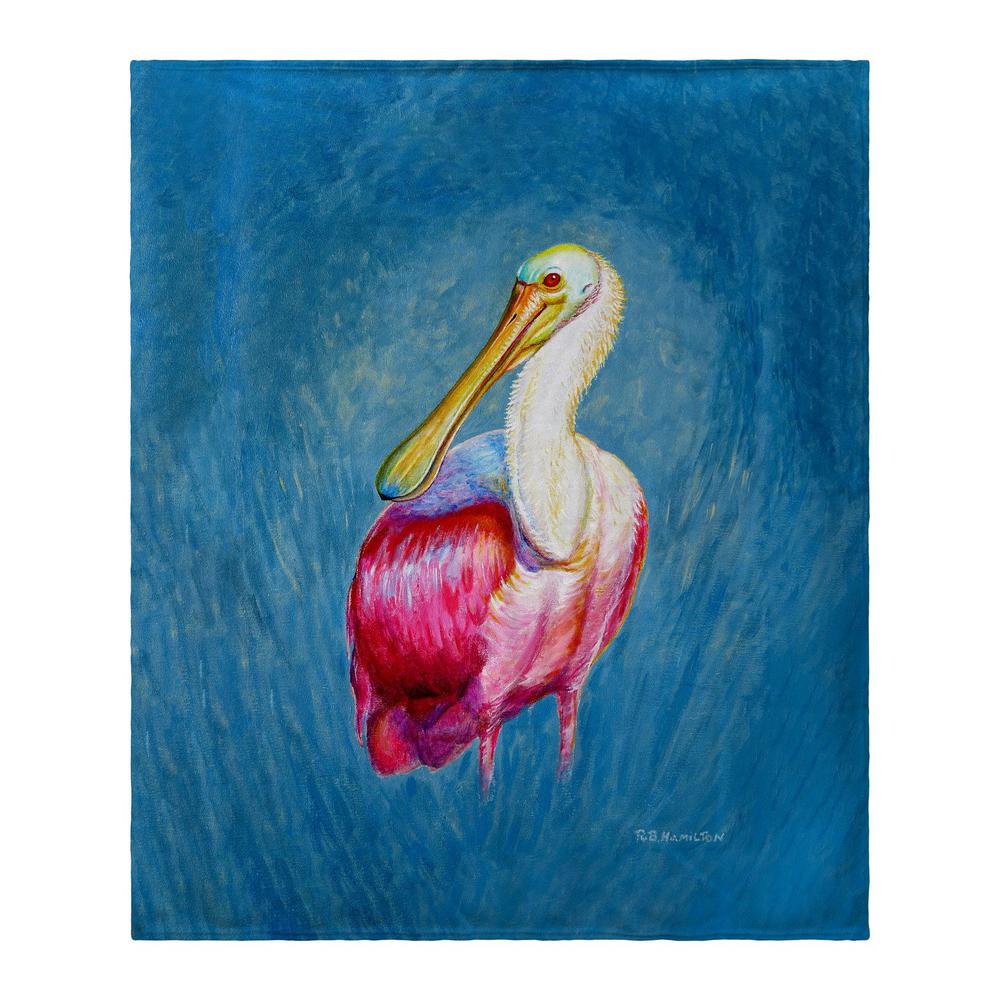 Spoonbill Portrait Throw. Picture 1
