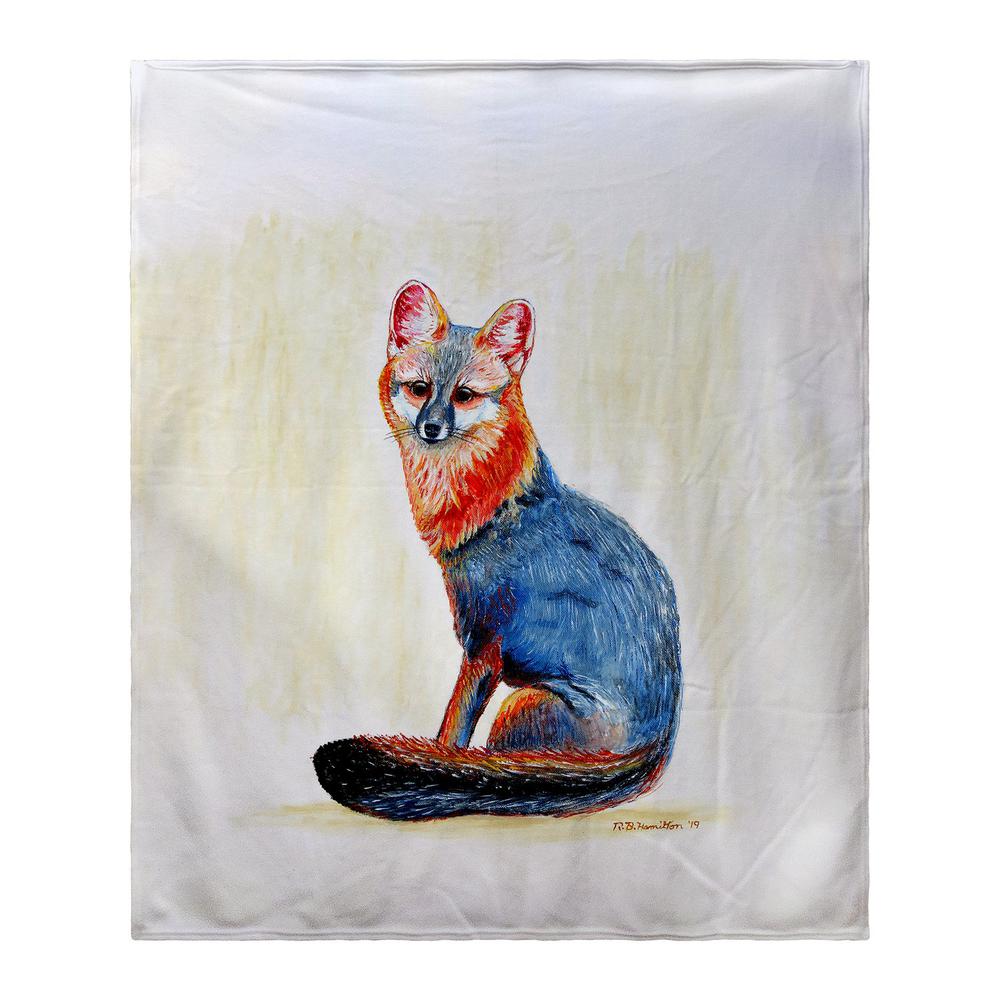 Gray Fox Throw. Picture 1