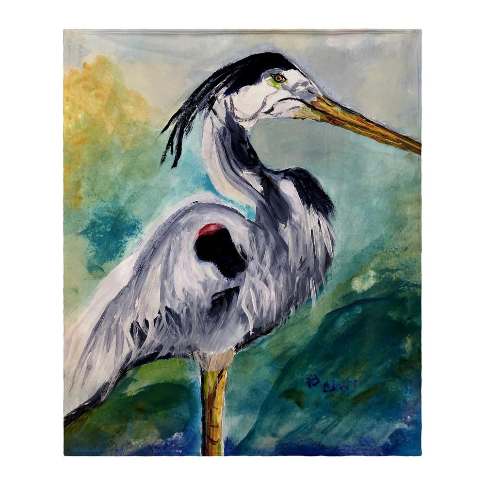 Betsy's Blue Heron Throw. Picture 1