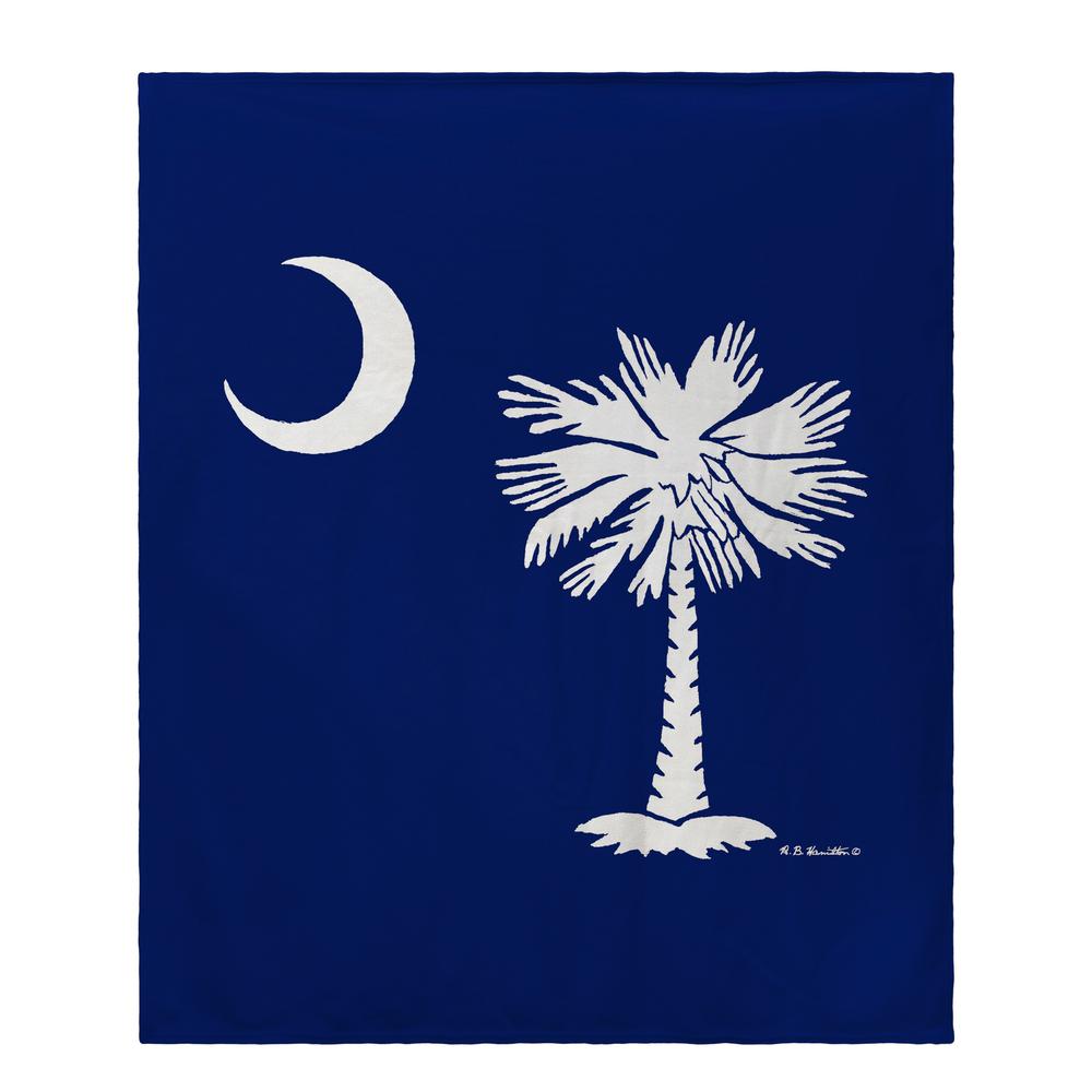 Palmetto Moon Fleece Throw. Picture 1