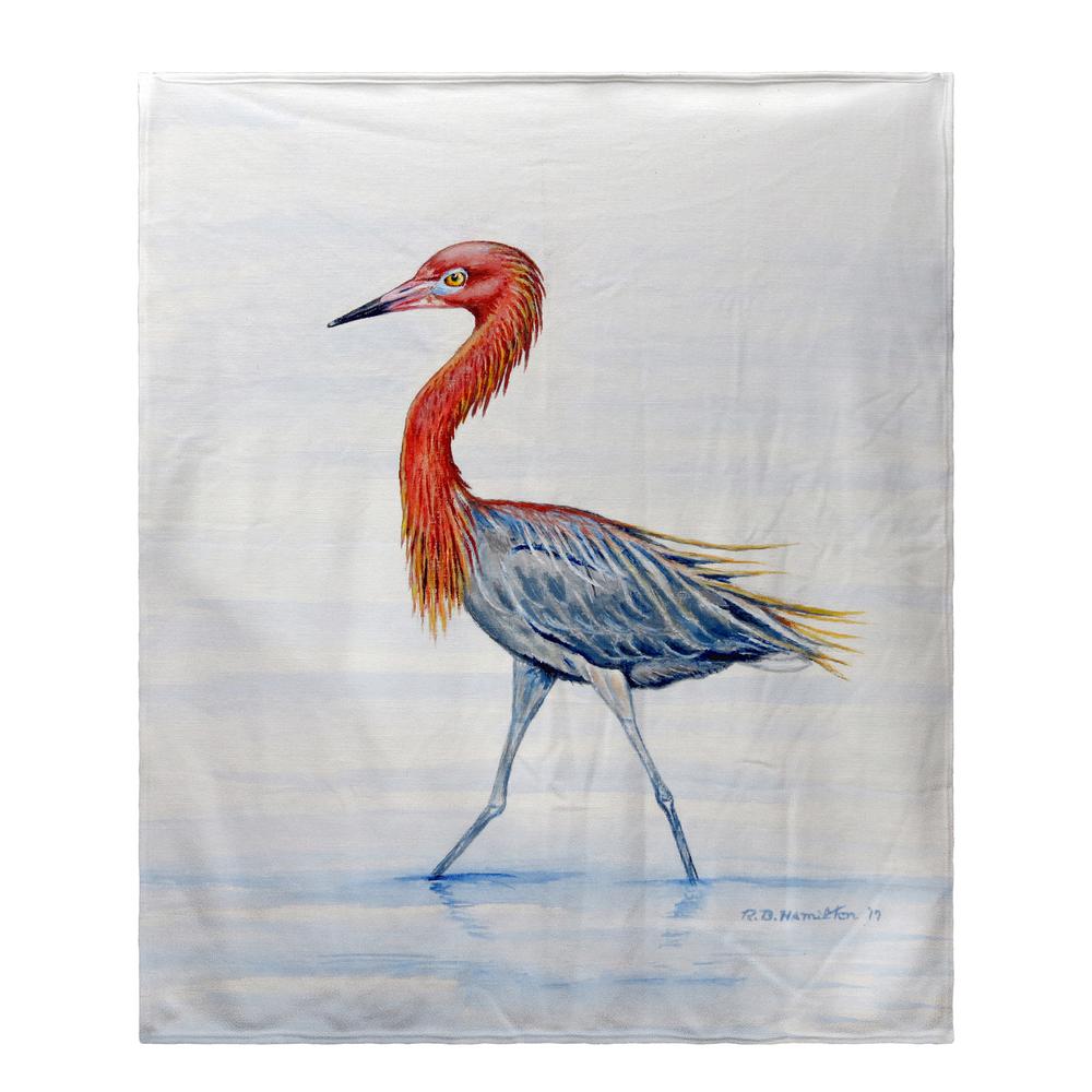 Reddish Egret Fleece Throw. Picture 1
