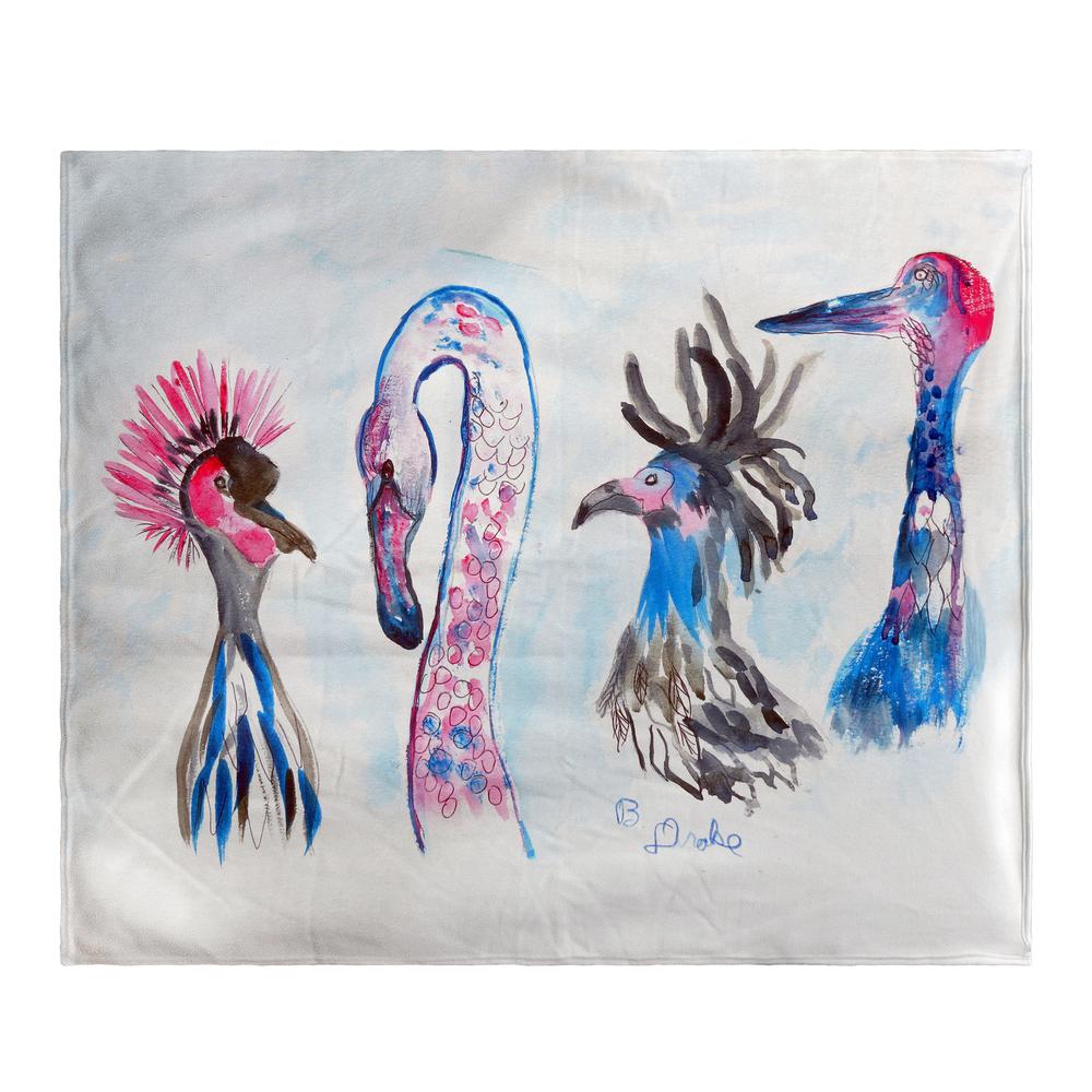Loony Birds Fleece Throw. Picture 1
