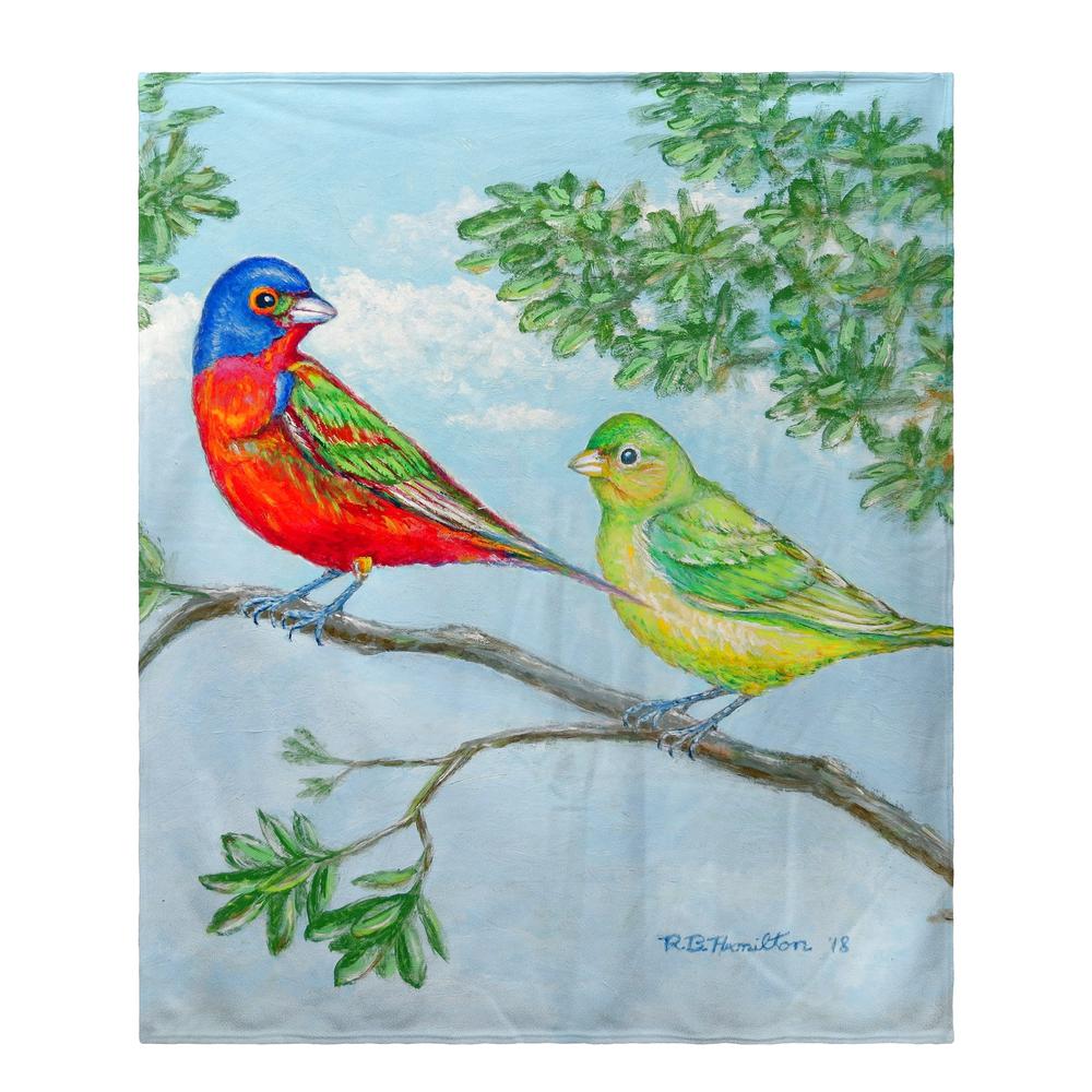 Pair of Buntings Throw. Picture 1