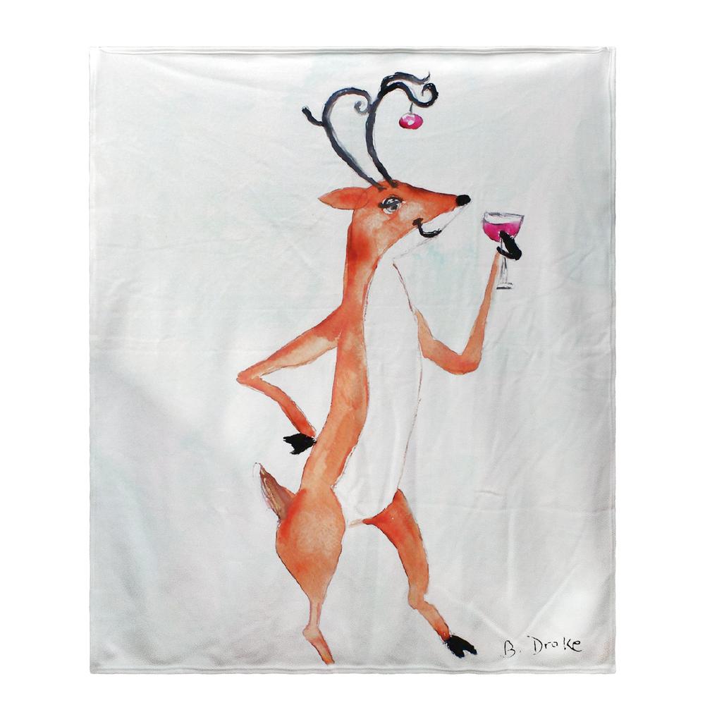 Deer Party Fleece Throw. Picture 1