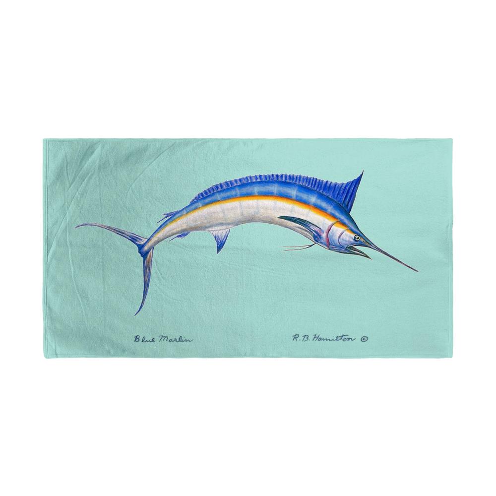 Blue Marlin Beach Towel. Picture 1