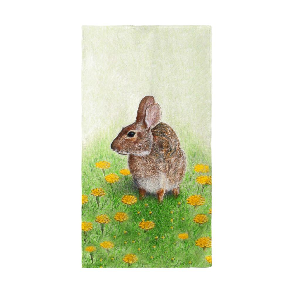 Rabbit Left Beach Towel. Picture 1