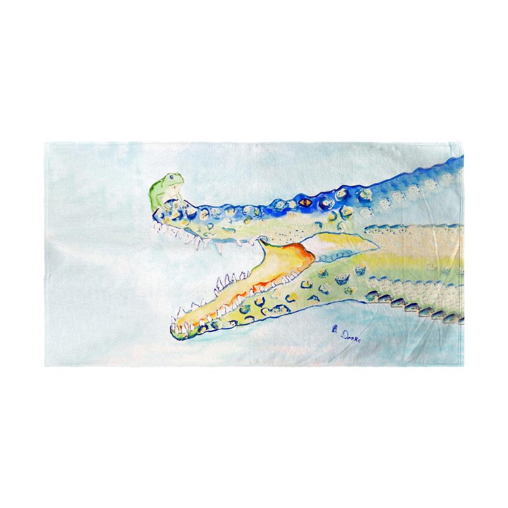 Crocodile & Frog Beach Towel. Picture 1