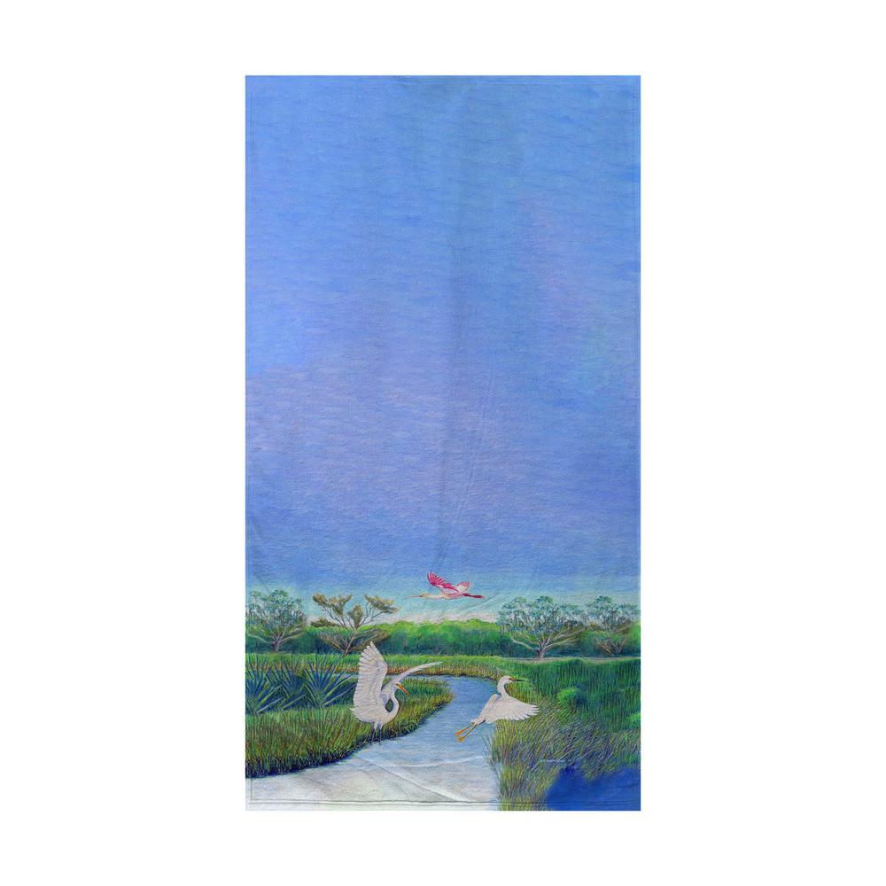 Marsh Wings Beach Towel. Picture 1
