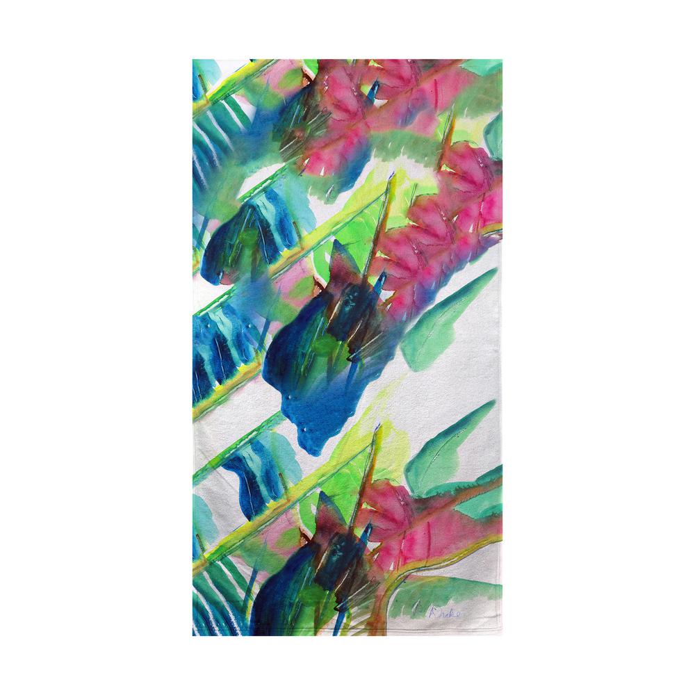Pink Palms Beach Towel. Picture 1