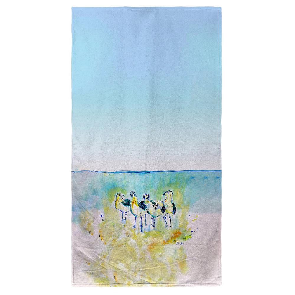 Abstract Gulls II Beach Towel. Picture 1