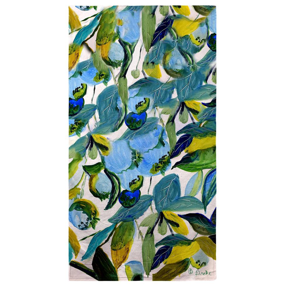 Betsy's Blueberries Beach Towel. Picture 1