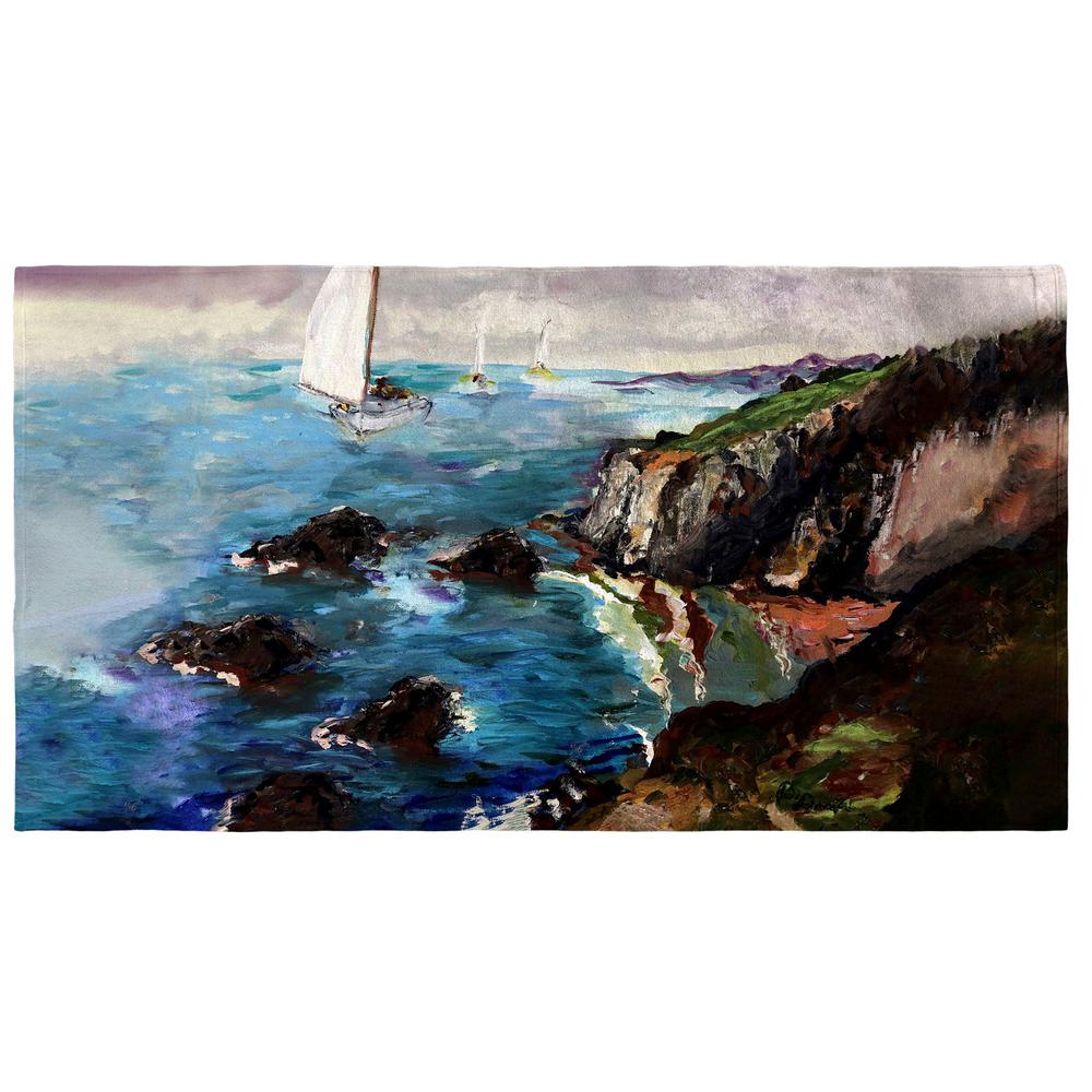 Sailing the Cliffs Beach Towel. Picture 1