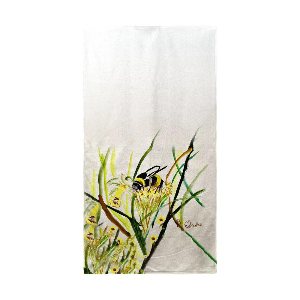 Bee & Flower Beach Towel. Picture 1