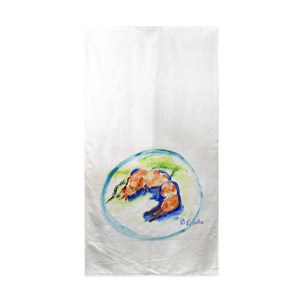 Shrimp Plate Beach Towel. Picture 1