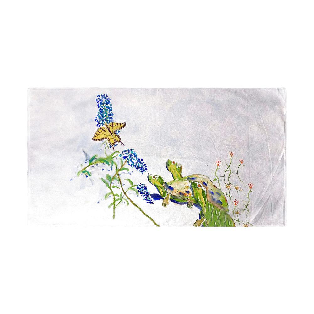 Turtles & Butterfly Beach Towel. Picture 1