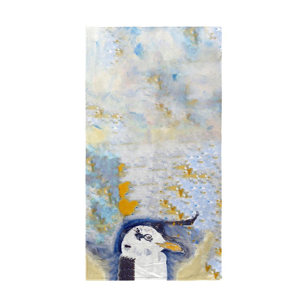 Gull Portrait Right Beach Towel. Picture 1