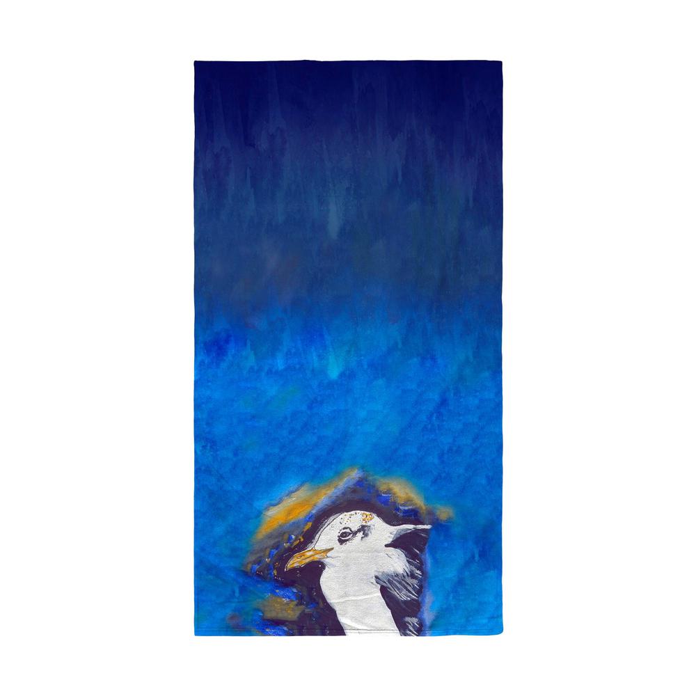 Gull Portrait Left Beach Towel. Picture 1