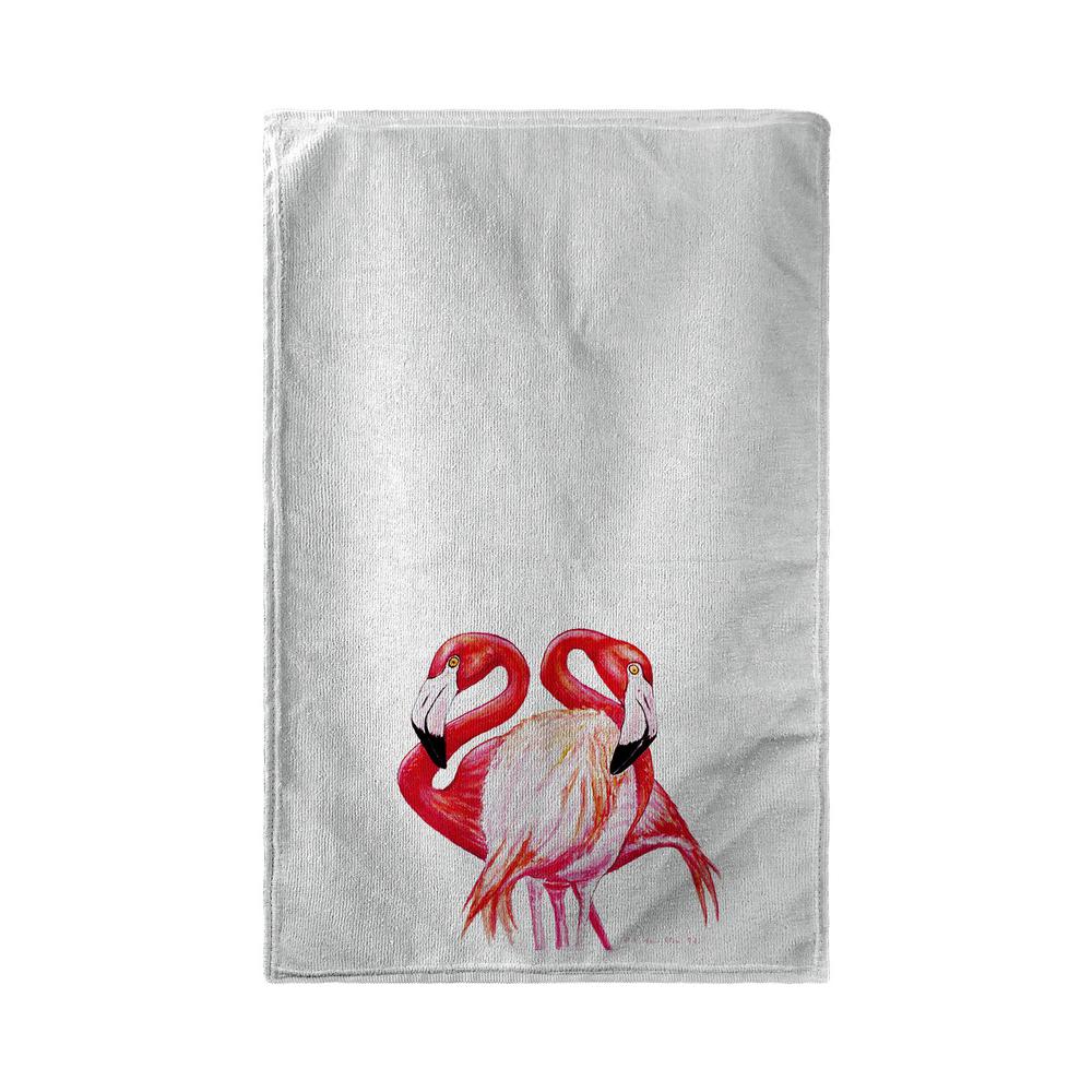 Two Flamingos Beach Towel. Picture 1