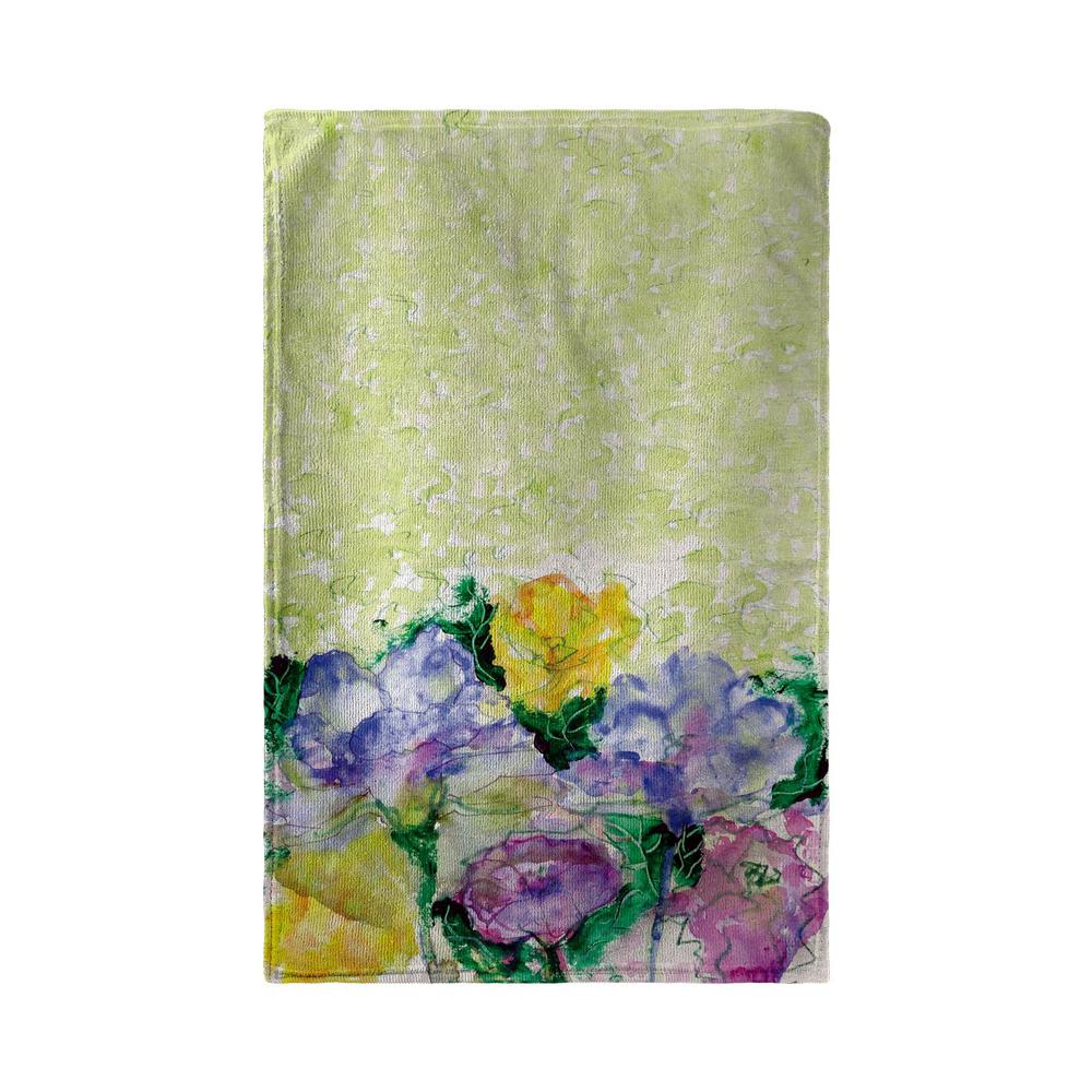 Watercolor Garden Beach Towel. Picture 1