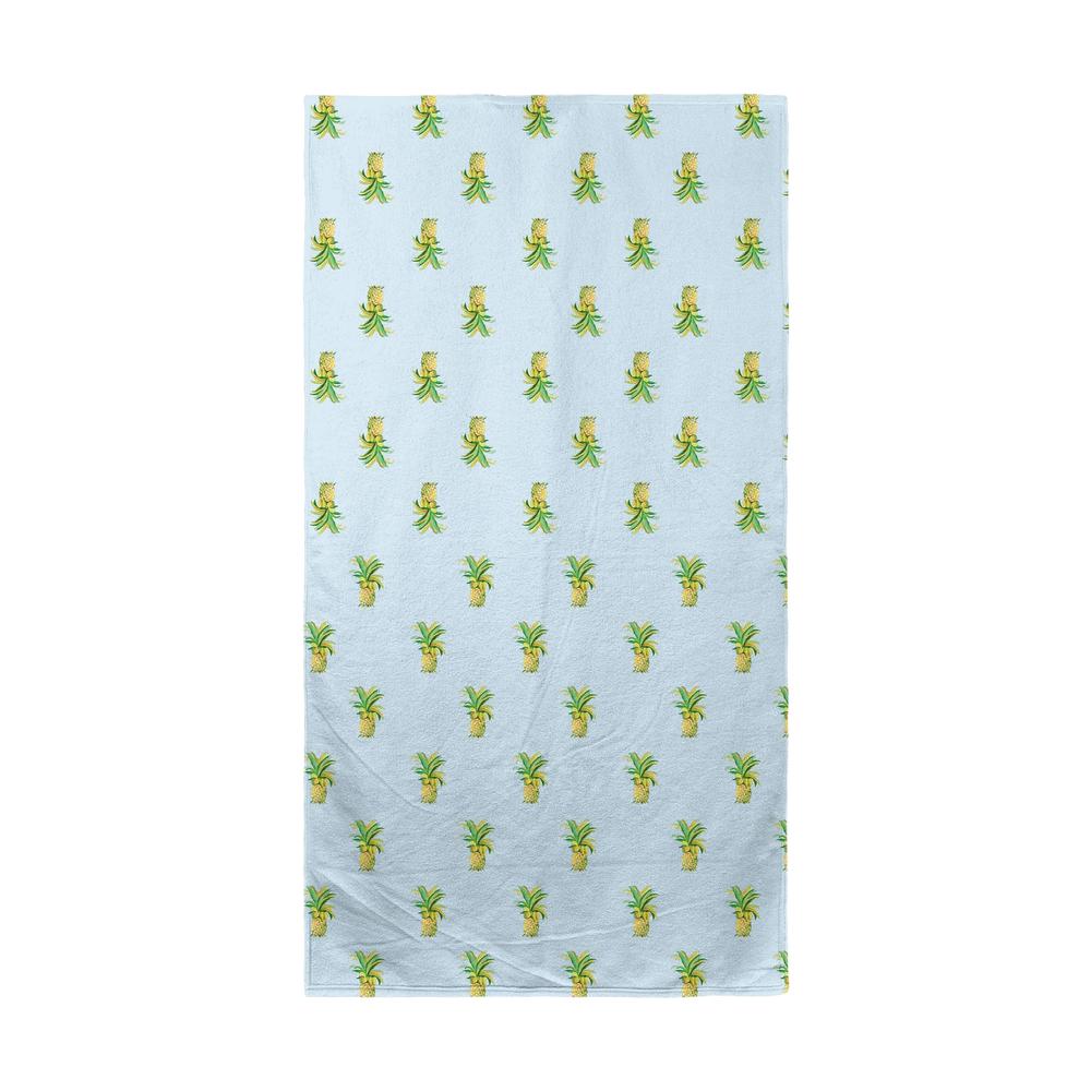 Pineapple Blue Multi Beach Towel. Picture 1